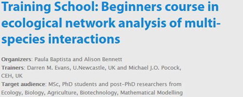 Training School: Beginners course in ecological network analysis of multi-species interactions