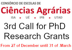 The 3rd Call for PhD grants promoted by the CECA - Consortium of Agricultural Science Schools, is now open until 31st March 2023